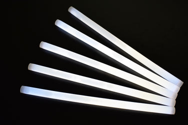12 inch 15mm White Premium Glow Sticks- 10 Per Package